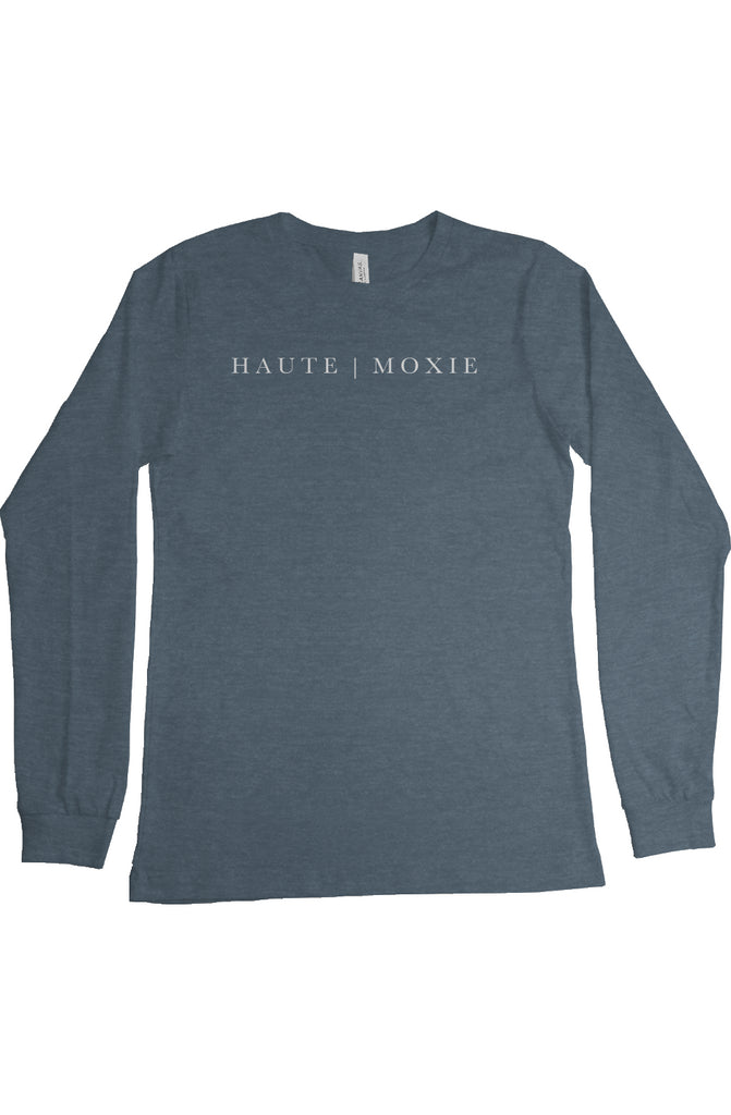 DELUXE MOXIE LONG SLEEVE TEE HEATHER SLATE