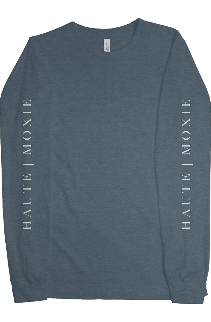 DELUXE MOXIE LONG SLEEVE TEE HEATHER SLATE