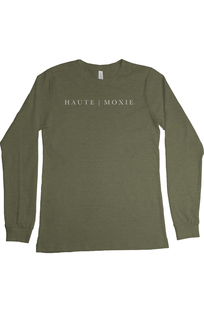 DELUXE MOXIE LONG SLEEVE TEE HEATHER GREEN