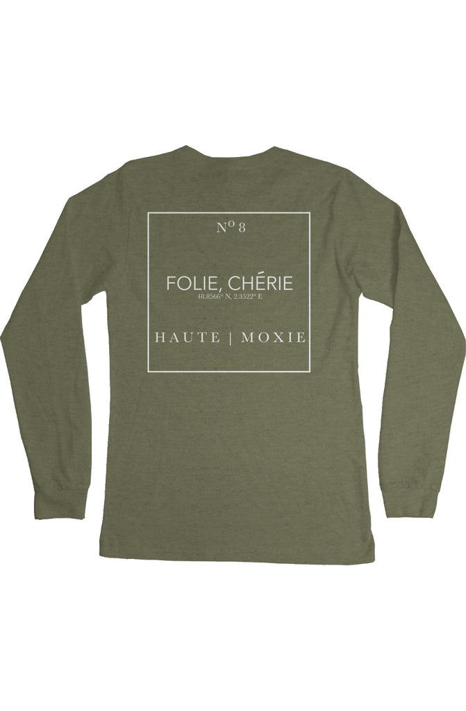 DELUXE MOXIE LONG SLEEVE TEE HEATHER GREEN