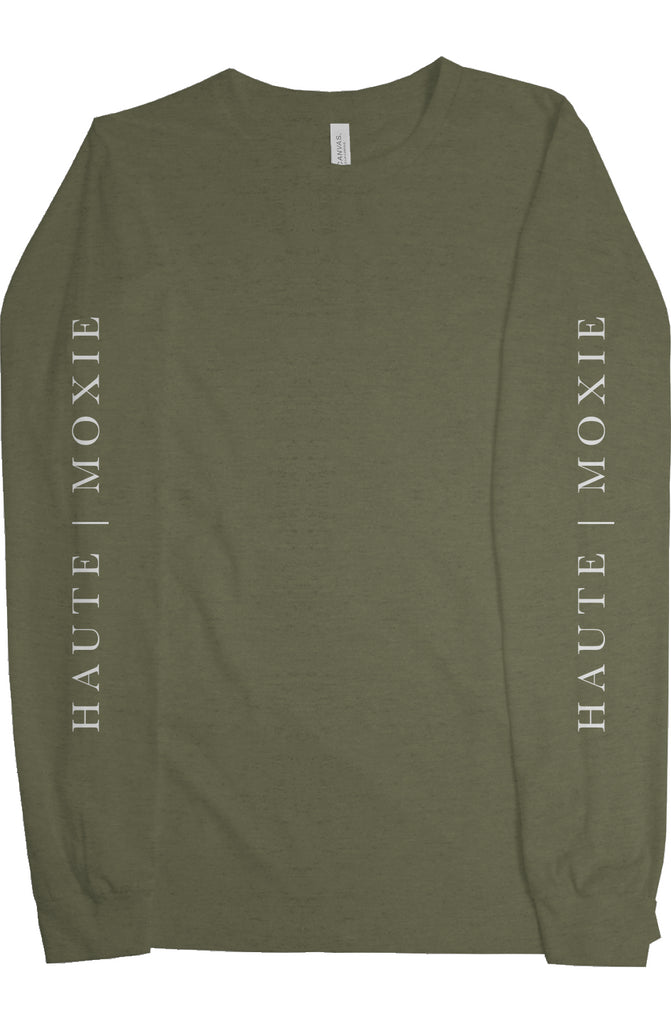 DELUXE MOXIE LONG SLEEVE TEE HEATHER GREEN