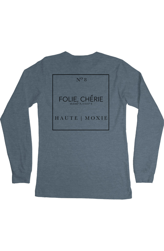 DELUXE MOXIE LONG SLEEVE TEE HEATHER SLATE