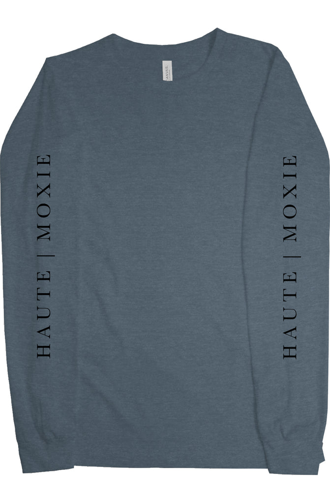 DELUXE MOXIE LONG SLEEVE TEE HEATHER SLATE